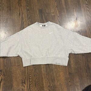 Nike Women's Light Gray Crew Neck Sweater